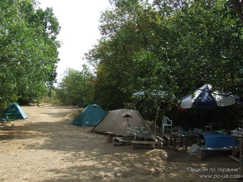 Общий вид палаточного лагеря